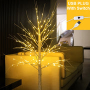 Height LED Birch Tree Light Decor Christmas