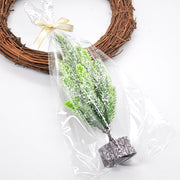 White Snow Encrypted Green Tree Mini Artificial Christmas Tree