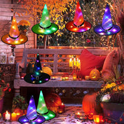 1pcs Halloween Witch Hat with LED Light Glowing Witches Hat Hanging - Christmas Trees USA