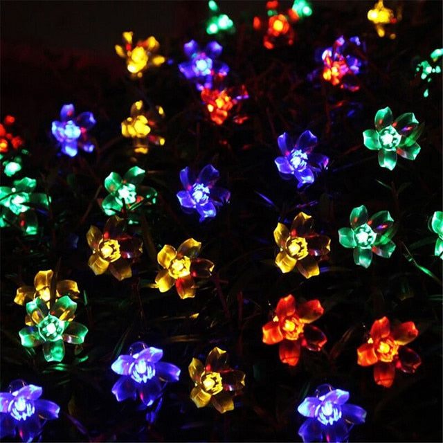 Waterproof 10/20/30leds Cherry Blossoms Peach Flower - Christmas Trees USA