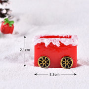 Mini Christmas Train Ornament Santa Claus Gift Toys Crafts Table Decor