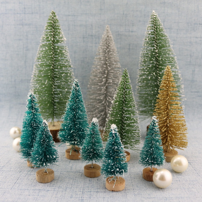 Mini Christmas Tree Sisal Silk Cedar Decoration