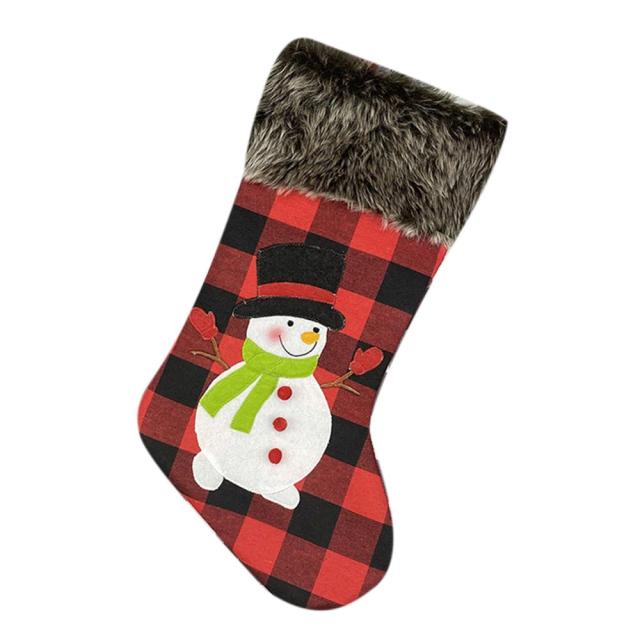 Christmas Stockings Fabric Santa Claus Sock - Christmas Trees USA