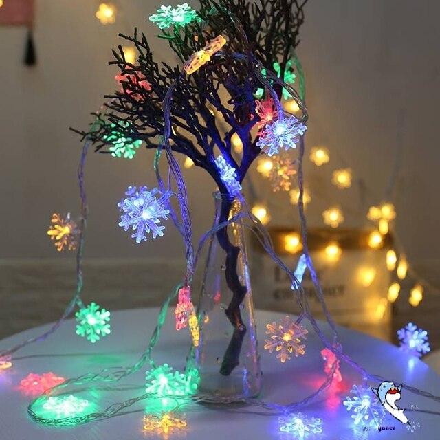 LED Snowflake String Lights - Christmas Trees USA