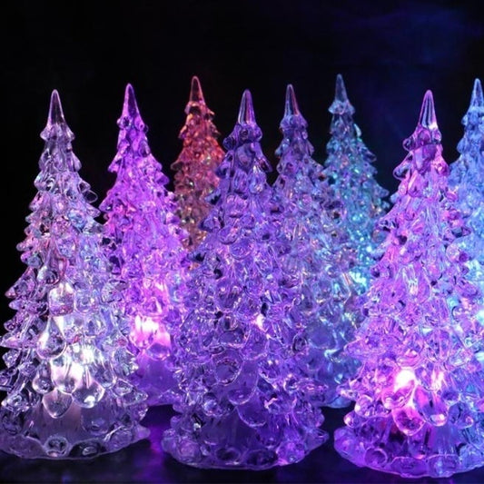 Christmas Tree Colorful Changing LED Desk Table Lamp (Size:12 cm X 5.5 cm) - Christmas Trees USA