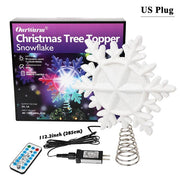Christmas Tree Topper Lighted with White Snowflake Projector - Christmas Trees USA