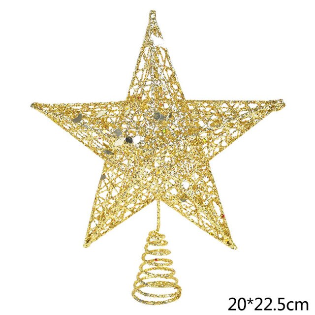 Hollow Sparkle Star Toppers Christmas Tree Topper