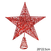 Hollow Sparkle Star Toppers Christmas Tree Topper