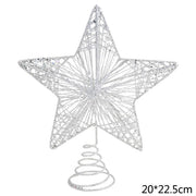 Hollow Sparkle Star Toppers Christmas Tree Topper