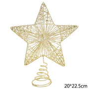 Hollow Sparkle Star Toppers Christmas Tree Topper