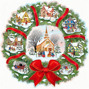 Santa Claus Diamond Embroidery Christmas Wreath Painting