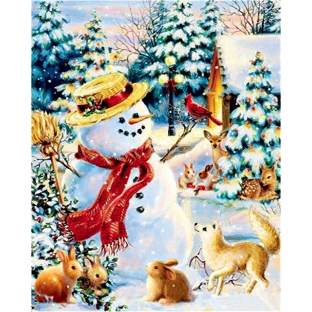 Snowman & Deer Christmas Gift Frame