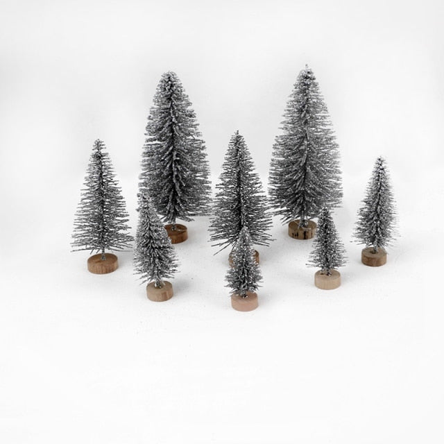 Artificial Mini Christmas Snow Frost Small Pine Tree