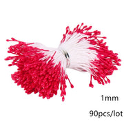 5/6/8/10/12/50/70/90pcs mini Red Artificial Flowers Stamen Berries Bundle DIY - Christmas Trees USA