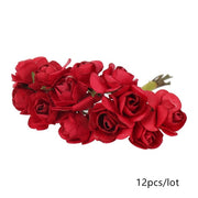 5/6/8/10/12/50/70/90pcs mini Red Artificial Flowers Stamen Berries Bundle DIY - Christmas Trees USA