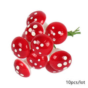 5/6/8/10/12/50/70/90pcs mini Red Artificial Flowers Stamen Berries Bundle DIY - Christmas Trees USA
