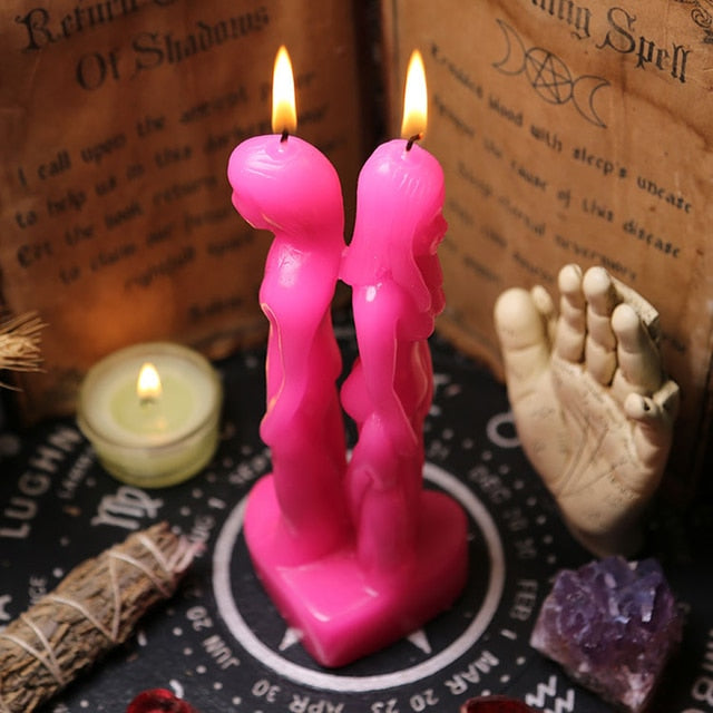 Romantic Handmade Humanoid Couple Candle