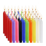 New 100PCS Unscented Taper Colorful Candles Smokeless