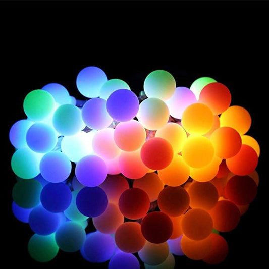 50 LED Solar White Ball Waterproof Lights
