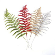 "Glitter Christmas Poinsettia Flower Ornaments - Sparkling Tree Decorations"