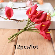 5/6/8/10/12/50/70/90pcs mini Red Artificial Flowers Stamen Berries Bundle DIY - Christmas Trees USA