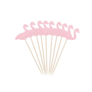 Flamingo Cake Topper Flags For Party
