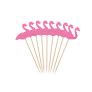 Flamingo Cake Topper Flags For Party