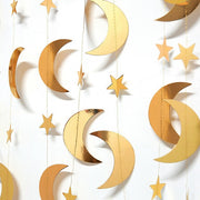 Moon And Star Shaped Papers For Christmas Decoration