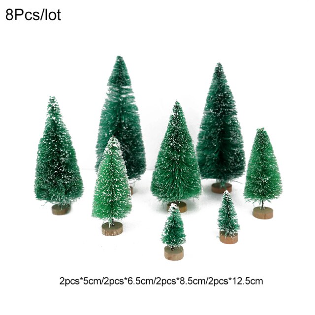 Mini Christmas Tree DIY Fake Pine Trees Desktop