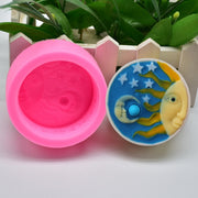 Moon Design Love Silicone Bee Wax Candle Molds Love Face