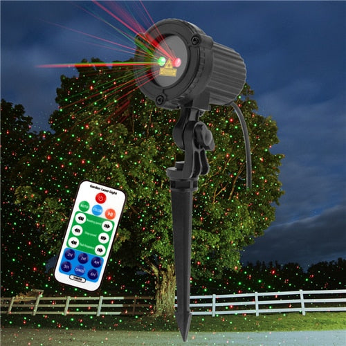 Moving Static Red Green Blue Dots Star Christmas Laser Light Projector - Christmas Trees USA