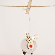 Cute Felt Wooden Elk Christmas Tree Pendants