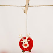 Cute Felt Wooden Elk Christmas Tree Pendants