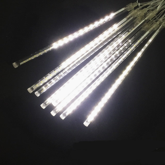30/50cm 8 Tube Outdoor Meteor Shower Rain Christmas LED String Lights - Christmas Trees USA