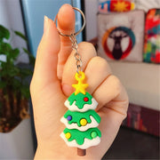 Santa Claus Elk Snowman Keychain