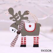 Xmas Elk Wood Craft Christmas Tree Ornament