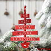 Xmas Elk Wood Craft Christmas Tree Ornament