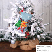 Christmas Stocking Sack Xmas Gift Candy Bag - Christmas Trees USA