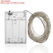LED String light Silver Wire Fairy Garland Home Christmas