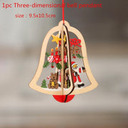 3D Christmas Wooden Hanging Pendants