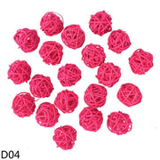 Hot Sale 20pcs 3cm Multicolor Rattan Ball