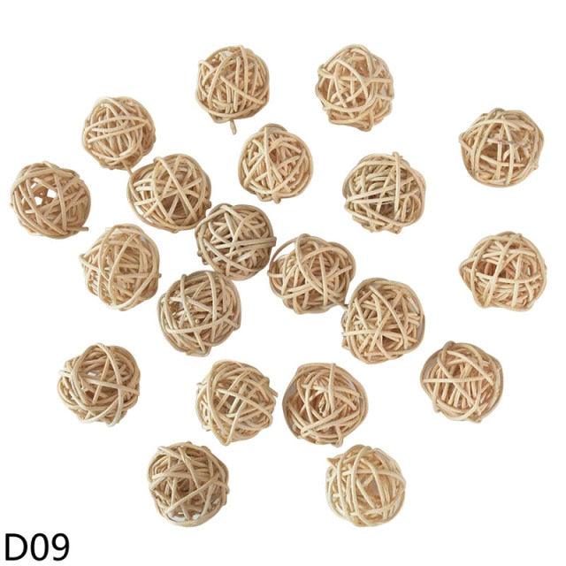 Hot Sale 20pcs 3cm Multicolor Rattan Ball