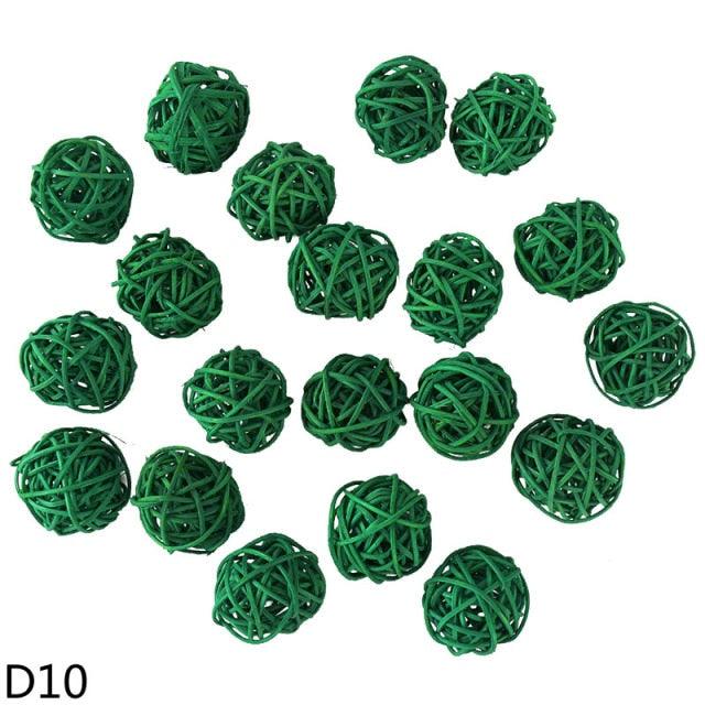 Hot Sale 20pcs 3cm Multicolor Rattan Ball