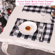 Christmas Gift Linen Elk Snowman Table Runner