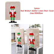 Christmas Gift Linen Elk Snowman Table Runner