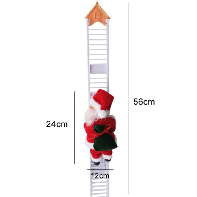 Electric Climbing Ladder Santa Claus Christmas Ornament