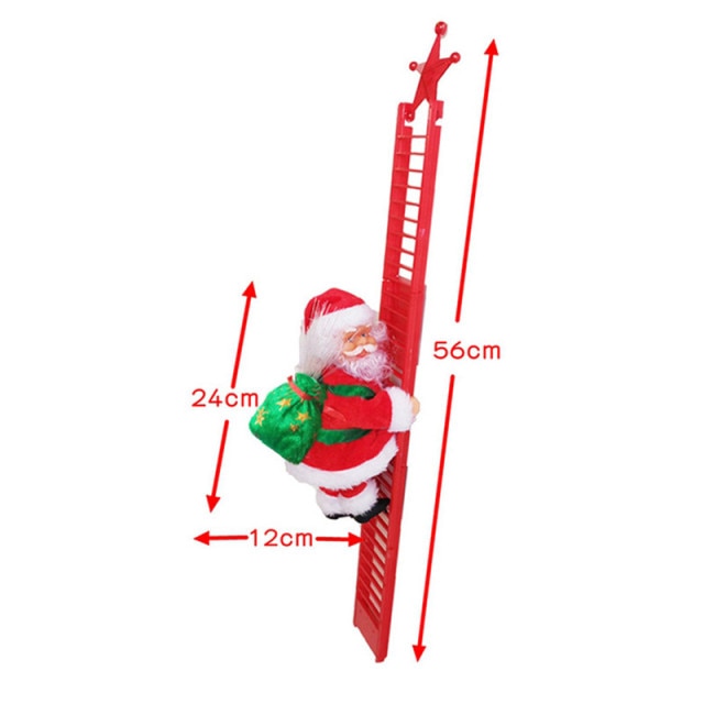 Electric Climbing Ladder Santa Claus Christmas Ornament