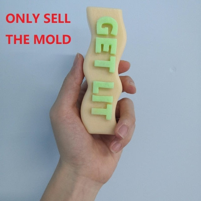 Custom DIY Wave Shape Letter Creative Soap Mold Candle