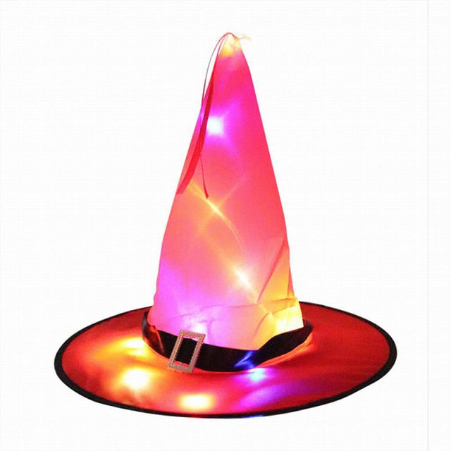 Halloween Decoration Witch Hat LED Lights Halloween Elf Ears Kids Home Party Decor Supplies Outdoor Tree Hanging Ornament Diy - Christmas Trees USA