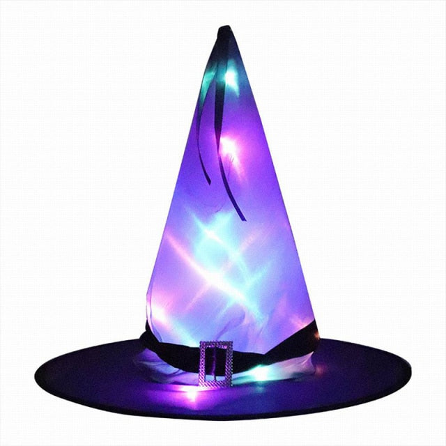 Halloween Decoration Witch Hat LED Lights Halloween Elf Ears Kids Home Party Decor Supplies Outdoor Tree Hanging Ornament Diy - Christmas Trees USA